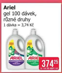 Teta Ariel gel 100 dávek, různé druhy nabídka