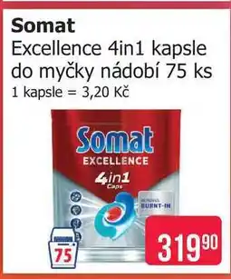 Teta Somat Excellence 4in1 kapsle do myčky nádobí 75 ks nabídka