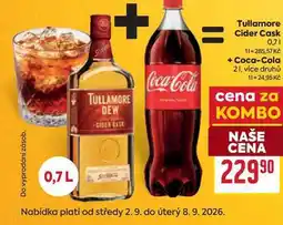 Billa Tullamore Cider Cask 0,7l + Coca-Cola 2l nabídka