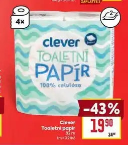 Billa Clever Toaletní papír 92 m nabídka