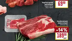 Billa Hovězí přední žebro s kostí cena za nabídka
