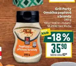 Billa Grill Party Omáčka pepřová s brandy nabídka