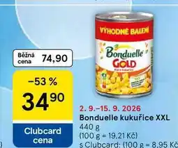 Tesco Bonduelle kukuřice XXL nabídka