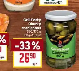 Billa Grill Party Okurky cornichons 360/170 g nabídka