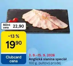 Tesco Anglická slanina speciál nabídka