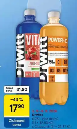 Tesco DrWitt, 0,75 l, více druhů nabídka