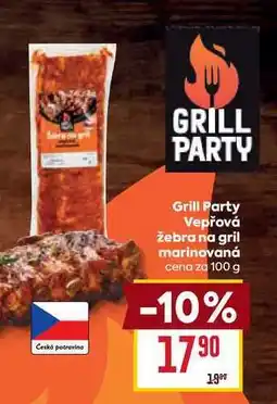 Billa Grill Party Vepřová žebra na gril marinovaná cena za nabídka
