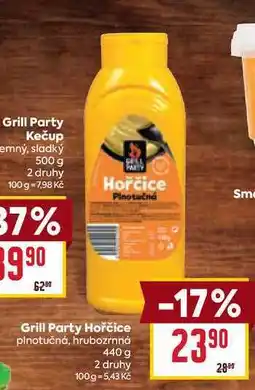 Billa Grill Party Hořčice plnotučná, hrubozrnná nabídka