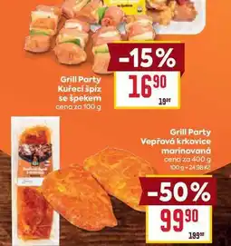 Billa Grill Party Vepřová krkovice marinovaná cena za nabídka