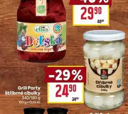 Billa Grill Party Stříbrné cibulky 340/180 g nabídka