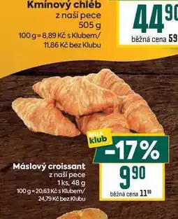 Billa Máslový croissant z naší pece 1ks nabídka