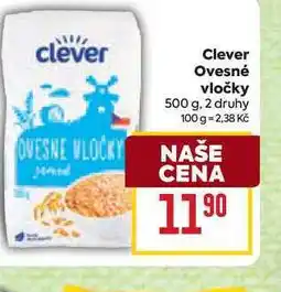 Billa Clever Ovesné vločky nabídka
