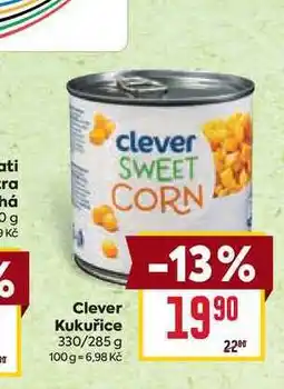 Billa Clever Kukuřice 330/285 g nabídka