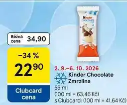 Tesco Kinder Chocolate Zmrzlina nabídka