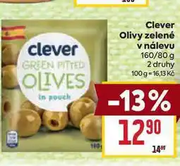 Billa Clever Olivy zelené v nálevu 160/80 g nabídka