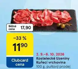 Tesco Kostelecké Uzeniny Kuřecí vrchovina nabídka