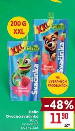 Billa Hello Ovocná svačinka nabídka