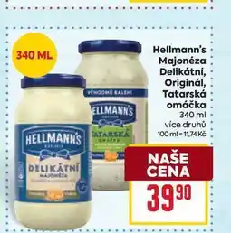 Billa Hellmann's Majonéza Delikátní, Originál, Tatarská omáčka nabídka