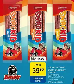 Tesco Kmotr Kmotrovky Snackid nabídka