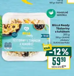 Billa BILLA Ready Těstoviny s tuňákem nabídka