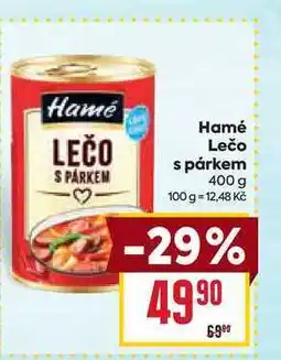 Billa Hamé Lečo s párkem nabídka