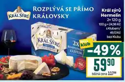 Billa Král sýrů Hermelín nabídka