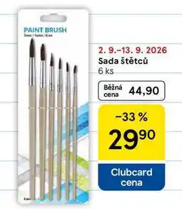 Tesco Sada štětců, 6 ks nabídka