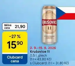 Tesco Krušovice 11, 0.5 l, plech nabídka