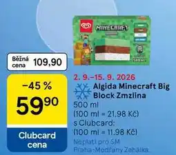Tesco Algida Minecraft Big Block Zmzlina nabídka