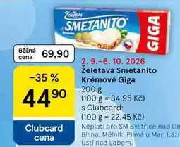 Tesco Želetava Smetanito Krémové Giga nabídka
