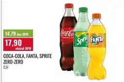 Ratio COCA-COLA, FANTA, SPRITE ZERO-ZERO, 0,51 nabídka