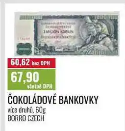 Ratio ČOKOLÁDOVÉ BANKOVKY, více druhů nabídka