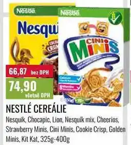 Ratio NESTLÉ CEREÁLIE, 325g-400g nabídka