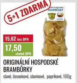 Ratio ORIGINÁLNÍ HOSPODSKÉ BRAMBŮRKY, slané, česnekové, slaninové, paprikové nabídka