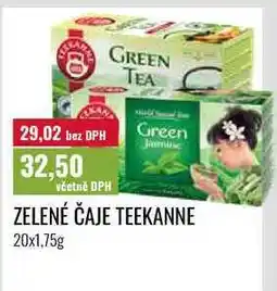 Ratio ZELENÉ ČAJE TEEKANNE nabídka