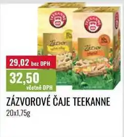 Ratio ZÁZVOROVÉ ČAJE TEEKANNE nabídka