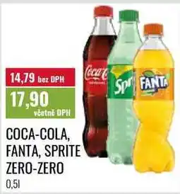 Ratio COCA-COLA, FANTA, SPRITE ZERO-ZERO, 0,51 nabídka