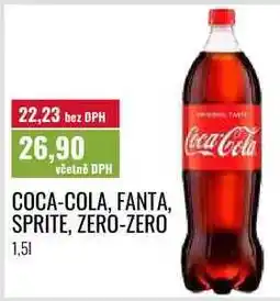 Ratio COCA-COLA, FANTA, SPRITE, ZERO-ZERO, 1,51 nabídka