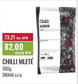 Ratio CHILLI MLETÉ, 500g DRANA nabídka