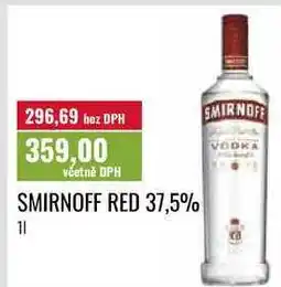 Ratio SMIRNOFF RED 37,5%, 11 nabídka