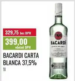 Ratio BACARDI CARTA BLANCA 37,5%, 11 nabídka