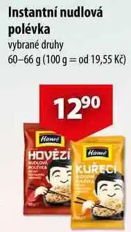 CBA Instantní nudlová polévka nabídka