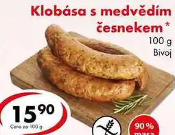 CBA Klobása s medvědím česnekem nabídka