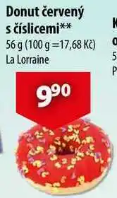 CBA Donut červený s číslicemi nabídka