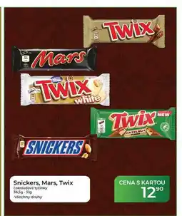 Tamda Foods Snickers, Mars, Twix čokoládové tyčinky 36,5g-51g nabídka
