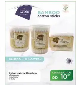 Tamda Foods Lybar Natural Bamboo vatové tyčinky 100ks/200ks nabídka