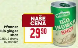 Billa Pfanner bio ginger shot nabídka