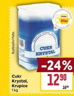 Billa Cukr Krystal, Krupice nabídka
