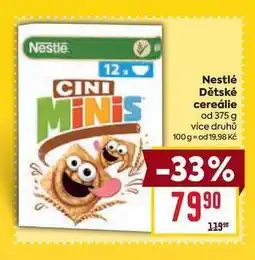 Billa Nestlé Dětské cereálie od nabídka