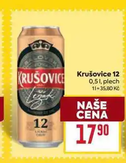 Billa Krušovice 12 0,51, plech nabídka